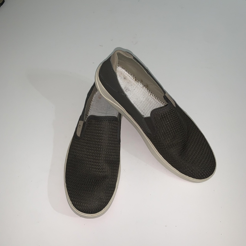 OluKai Lae'ahi Shoes Mens Size 12 Green Mesh Slip On Casual Comfort Sneakers